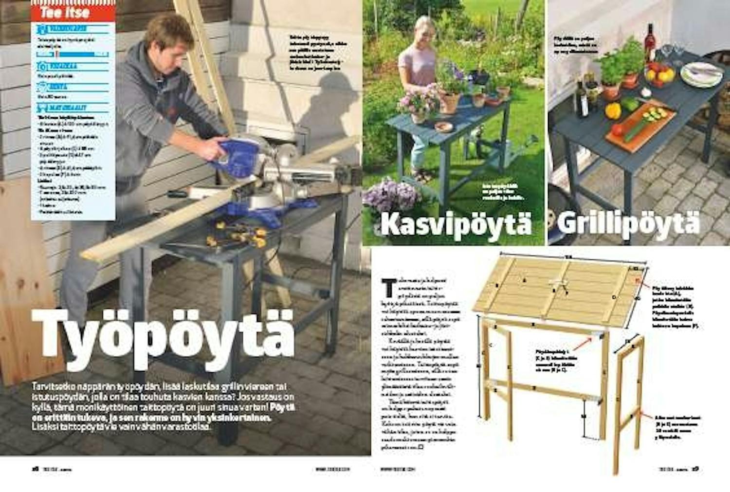 Kätevä pihapöytä Kätevä pihapöytä